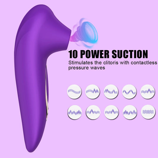 Clitoral suction vibrator with powerful suction cup 4.8/5
