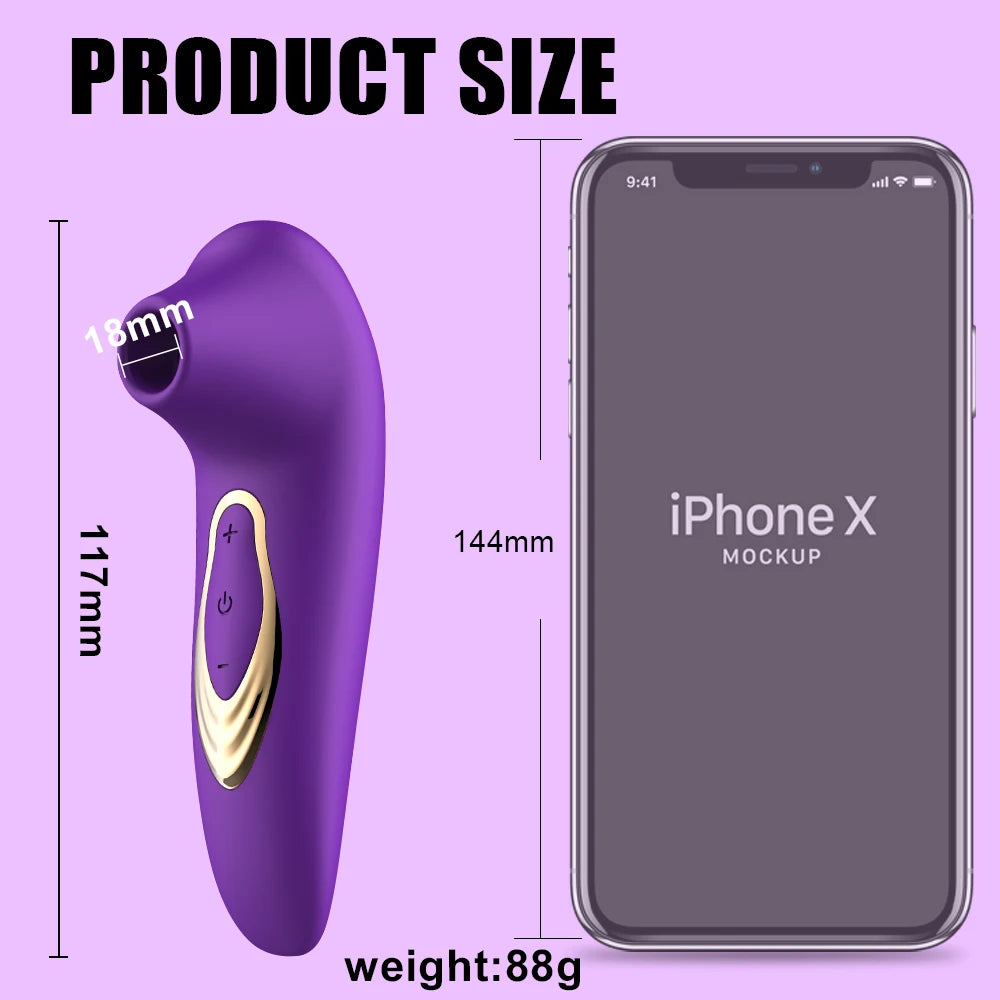 Clitoral suction vibrator with powerful suction cup  4.8/5