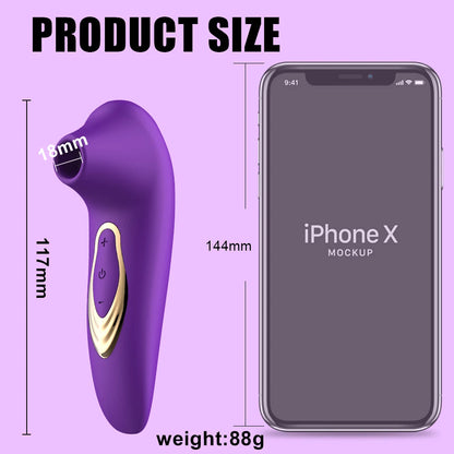 Clitoral suction vibrator with powerful suction cup  4.8/5