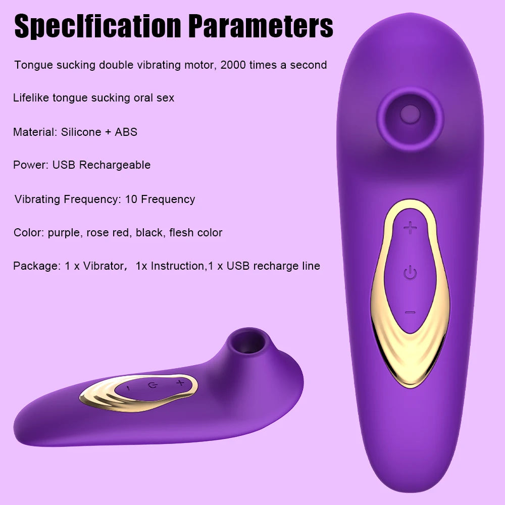Clitoral suction vibrator with powerful suction cup  4.8/5
