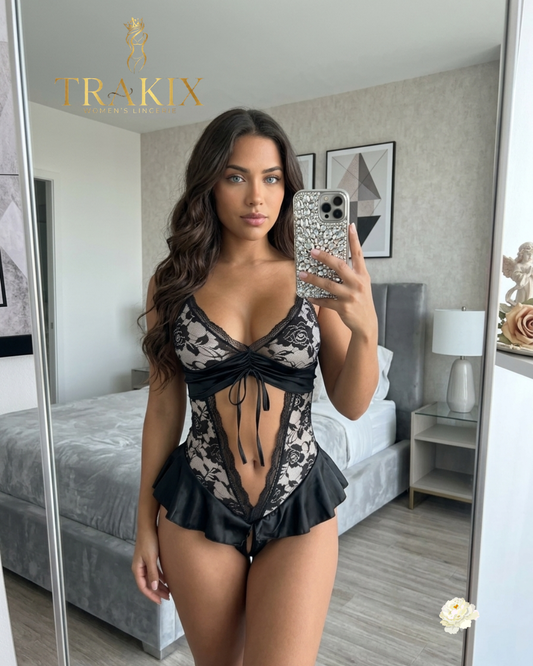 Floral Lace Bodysuit Midnight Elegance 4.8/5